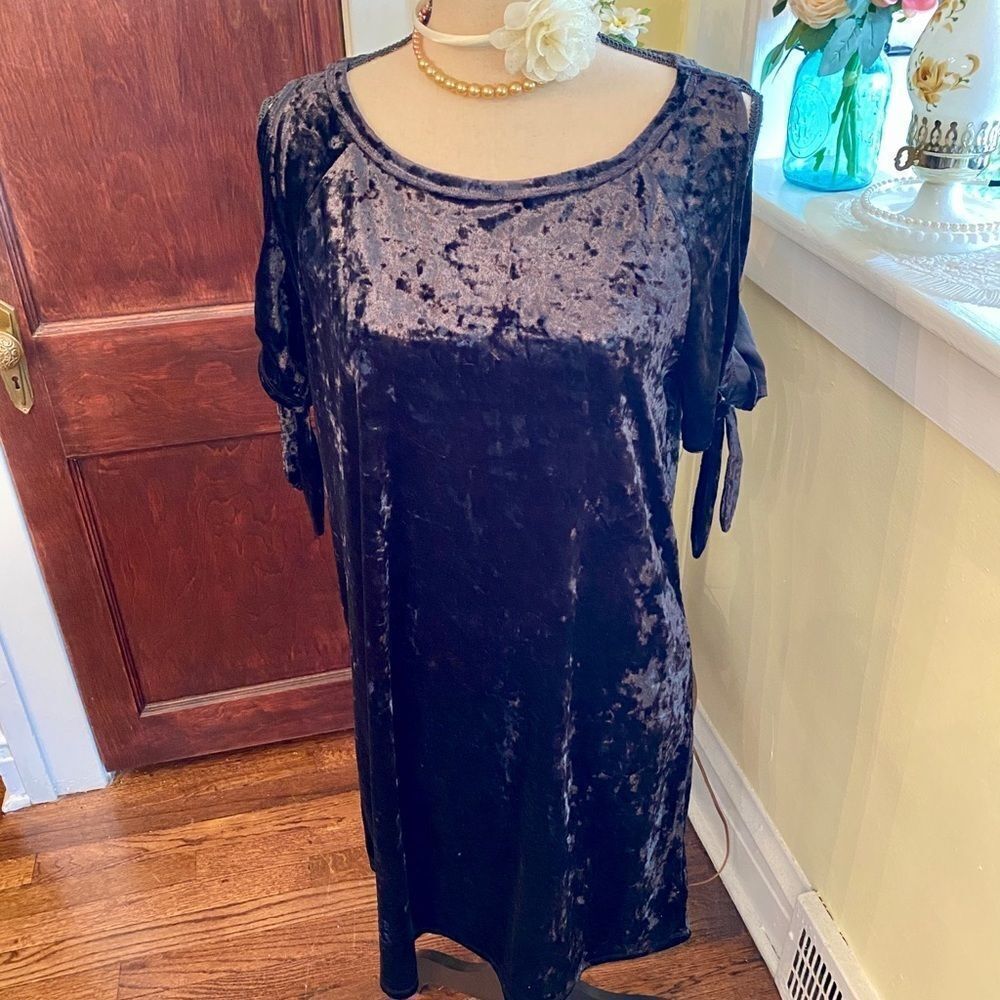 Sanctuary Cold Shoulder Boho *Velveteen* Dress Sz M